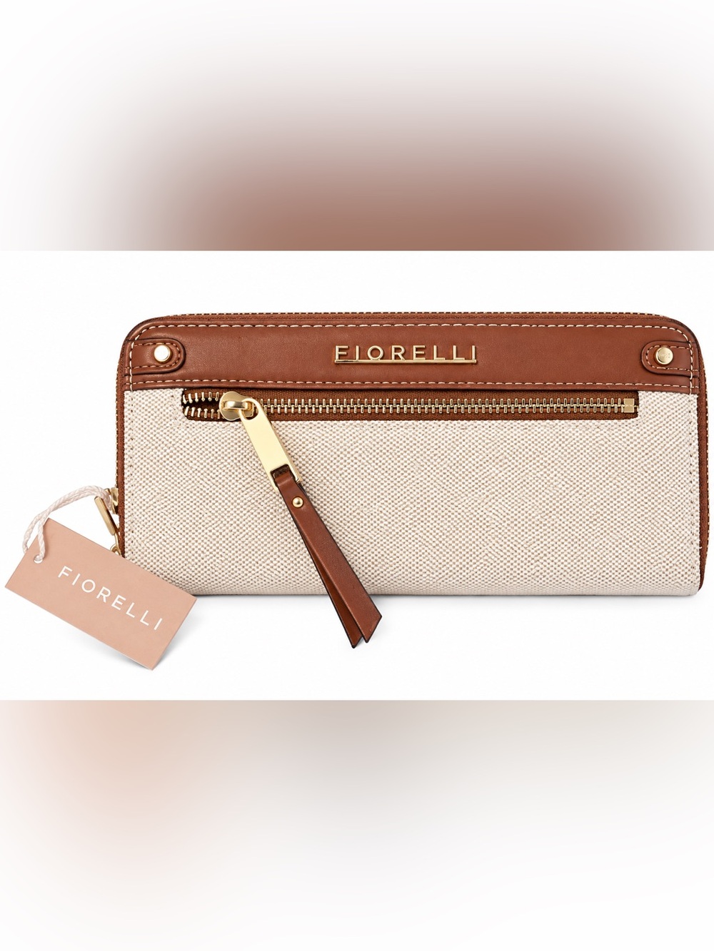 Fiorelli Beige and Brown Zip-Around Wallet